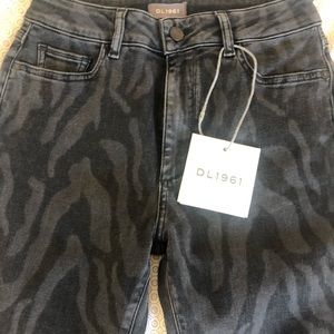 DL1961 Farrow-High waisted printed jeans